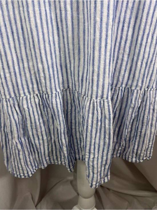 Rails Ashlyn Fremont Stripe Cap Sleeve Tiered Midi Dress Blue/White Size Med - Picture 6 of 11
